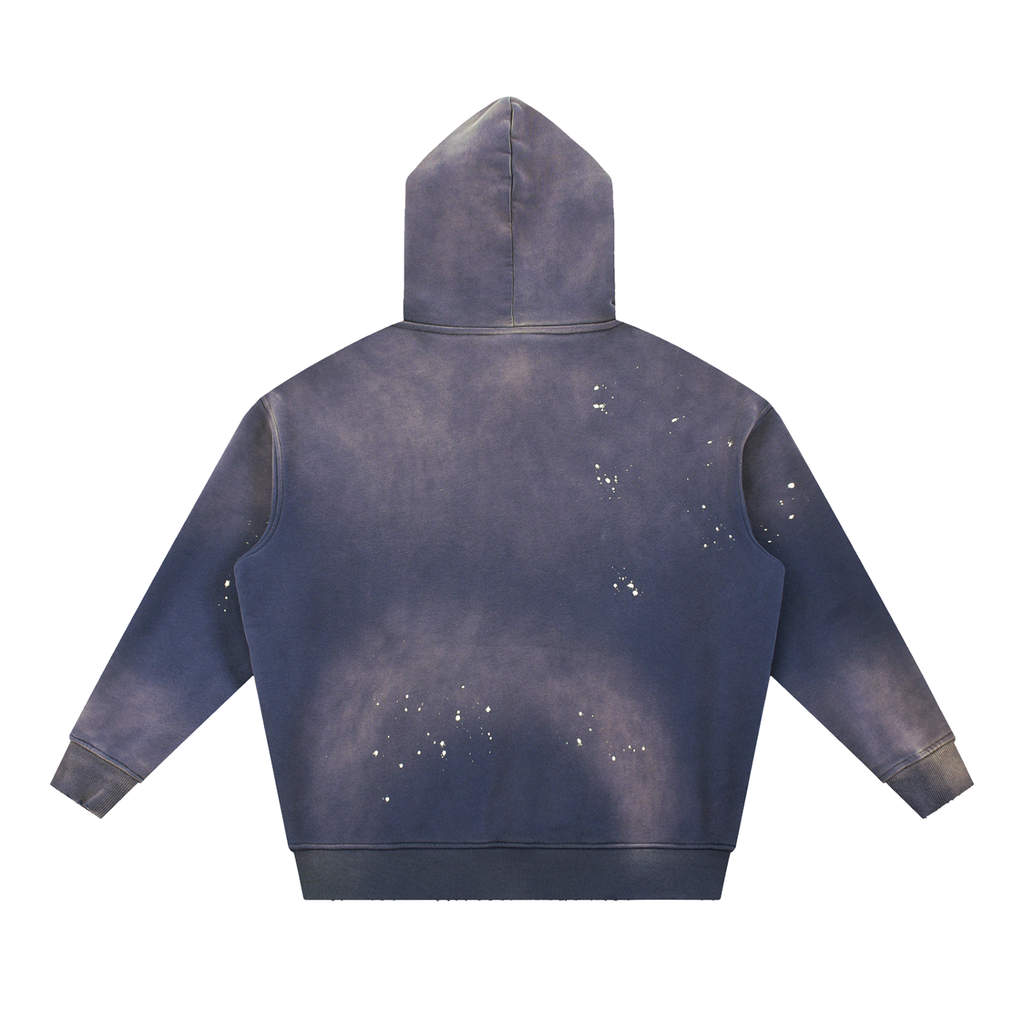 Vintage Washed Frayed Fleece Hoodie ODMPOD