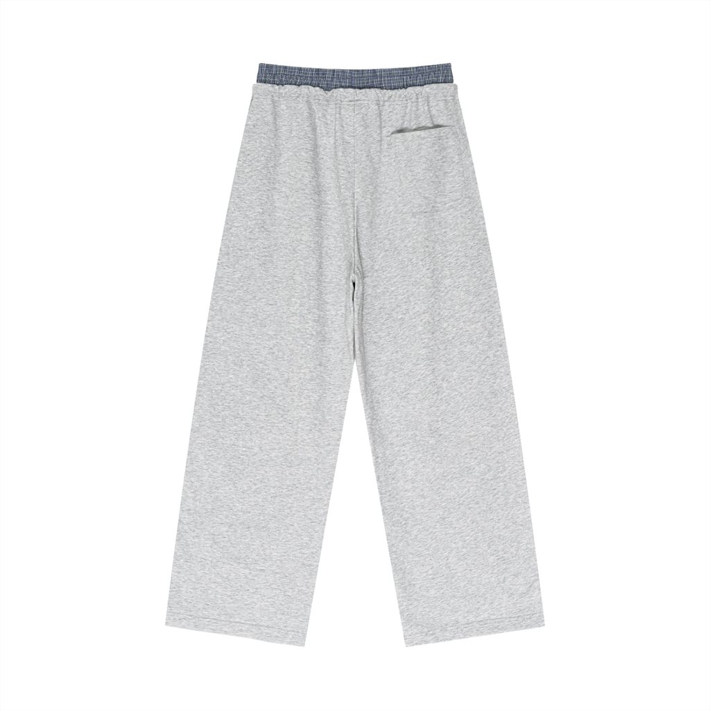 Plaid Contrast Waist Pants ODMPOD