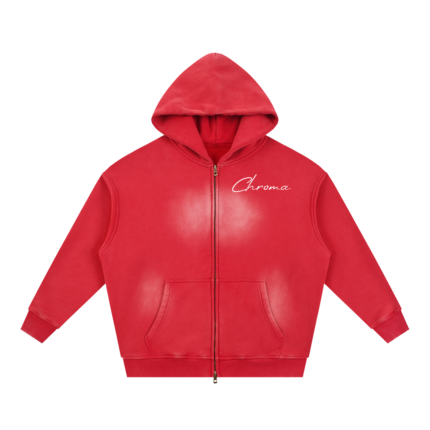 Sunfade Two-way Zipper Boxy Fleece Hoodie ODMPOD