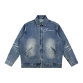 Vintage Wash Zip Up Denim Jacket ODMPOD