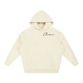 Contrast Tape Raw Edge Double Layered Hoodie ODMPOD