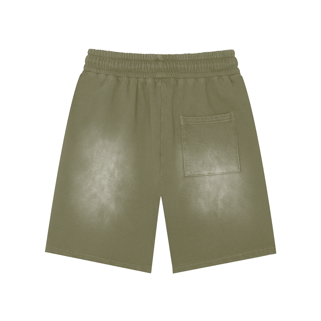 Rectangle Patch Monkey Washed Shorts ODMPOD