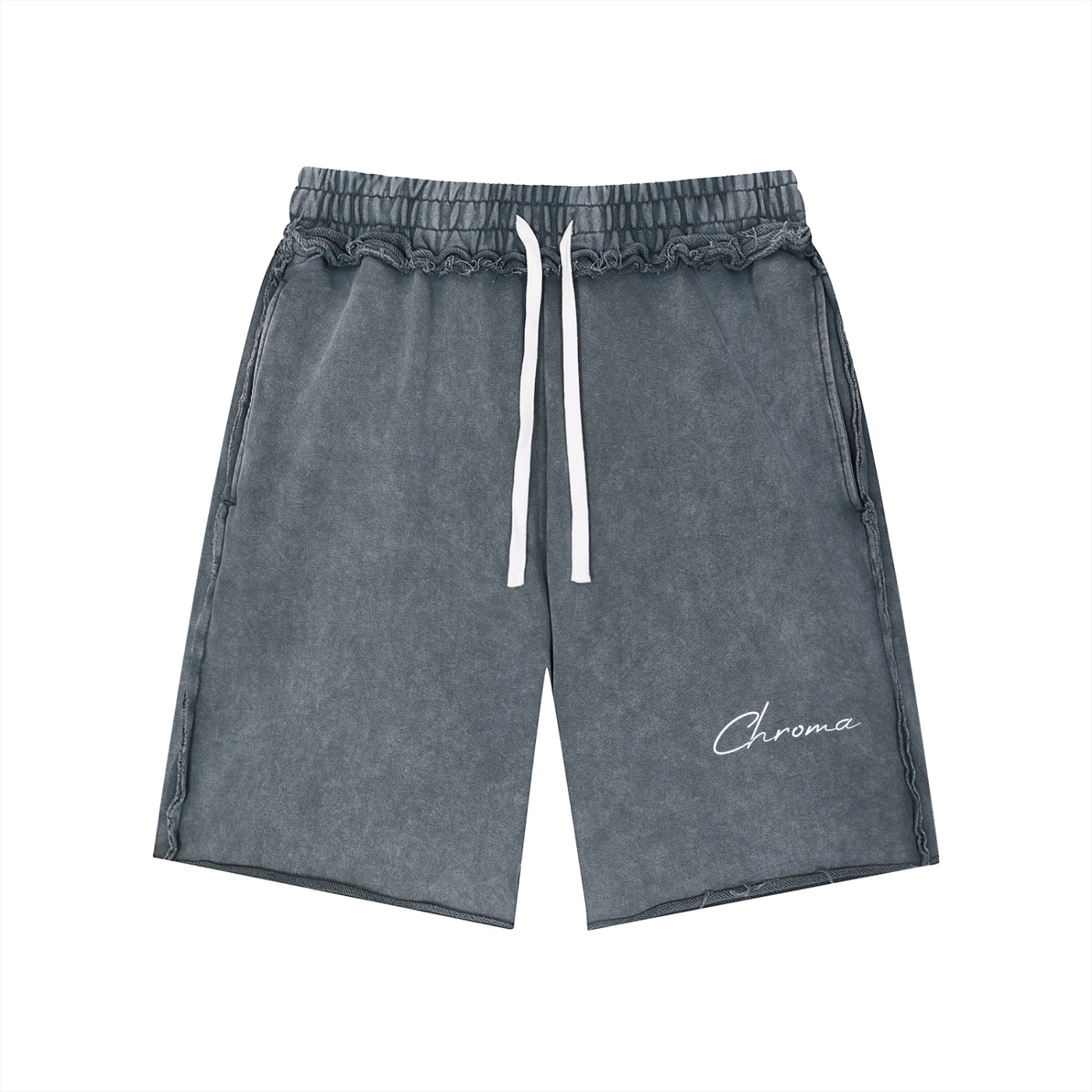 Unisex Mineral Wash Raw Edge Shorts ODMPOD
