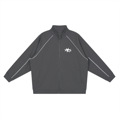 Reflection Striped Raglan Sleeve  Jacket