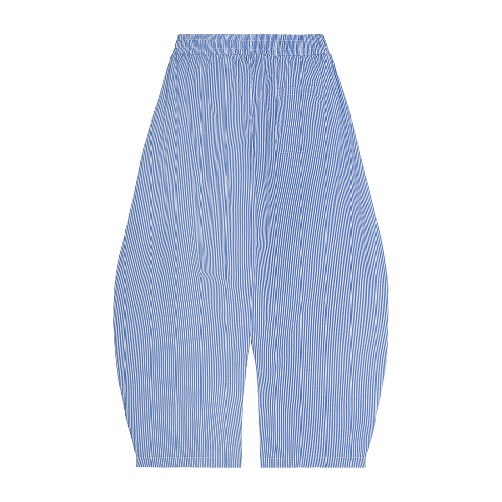 Vertical Stripe Drawstring Barrel Pants ODMPOD