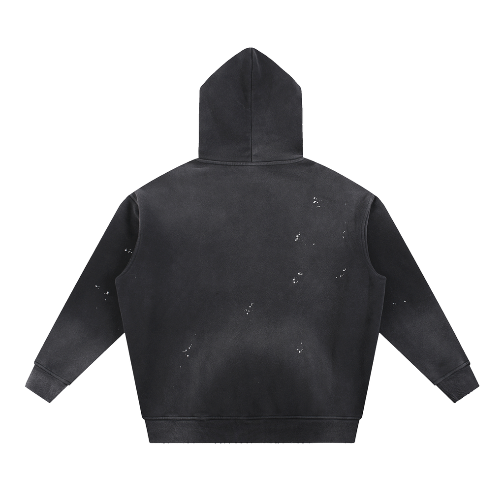Vintage Washed Frayed Fleece Hoodie ODMPOD
