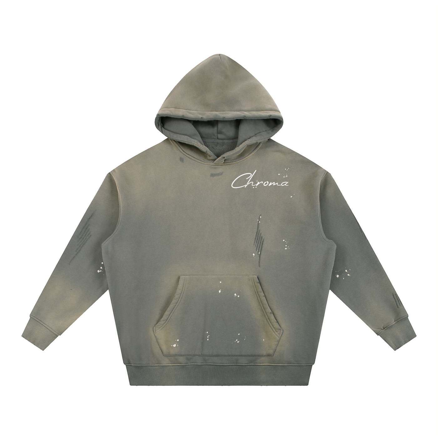 Vintage Washed Frayed Fleece Hoodie ODMPOD