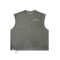 Distressed Grommet Eyelet Tank Top ODMPOD