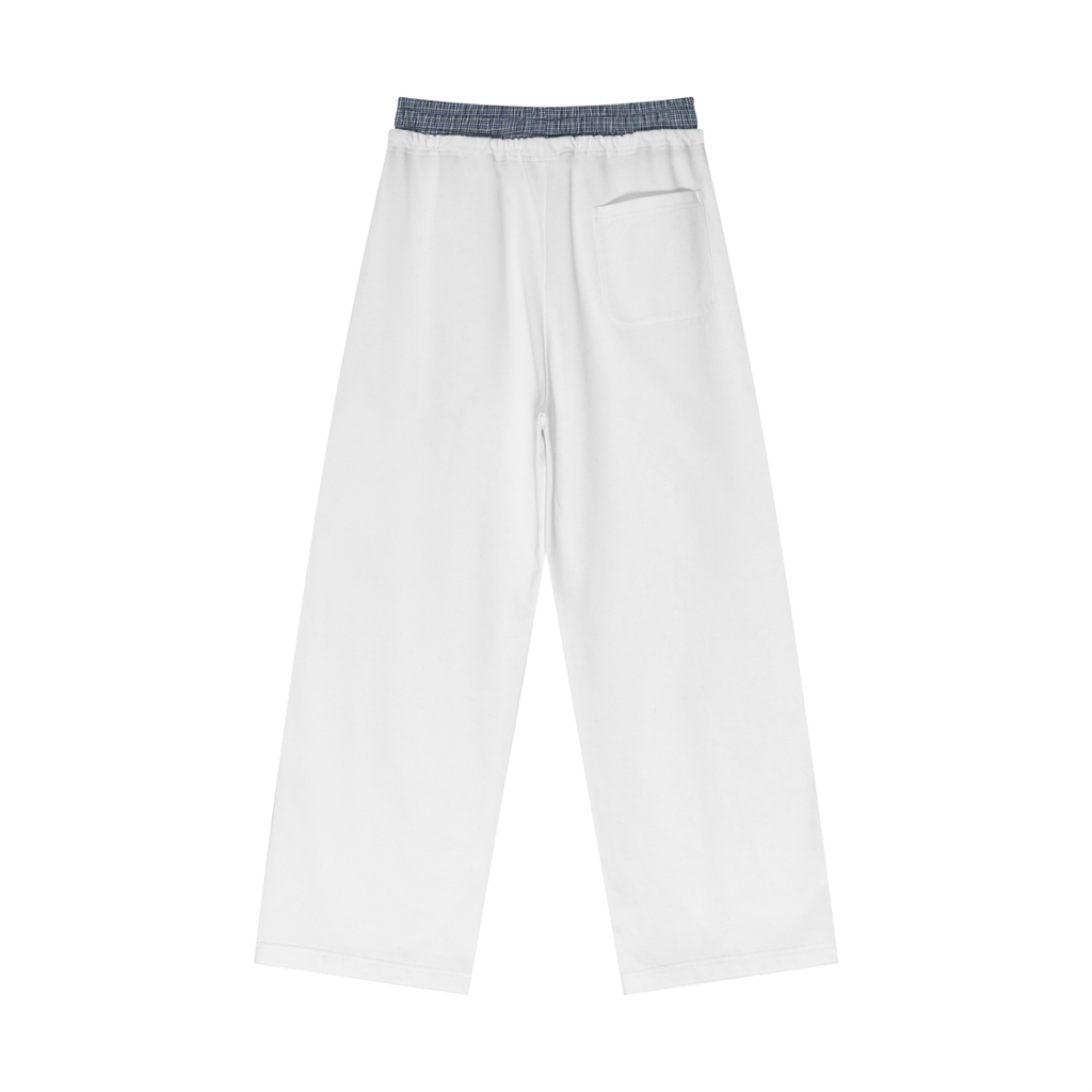 Plaid Contrast Waist Pants ODMPOD