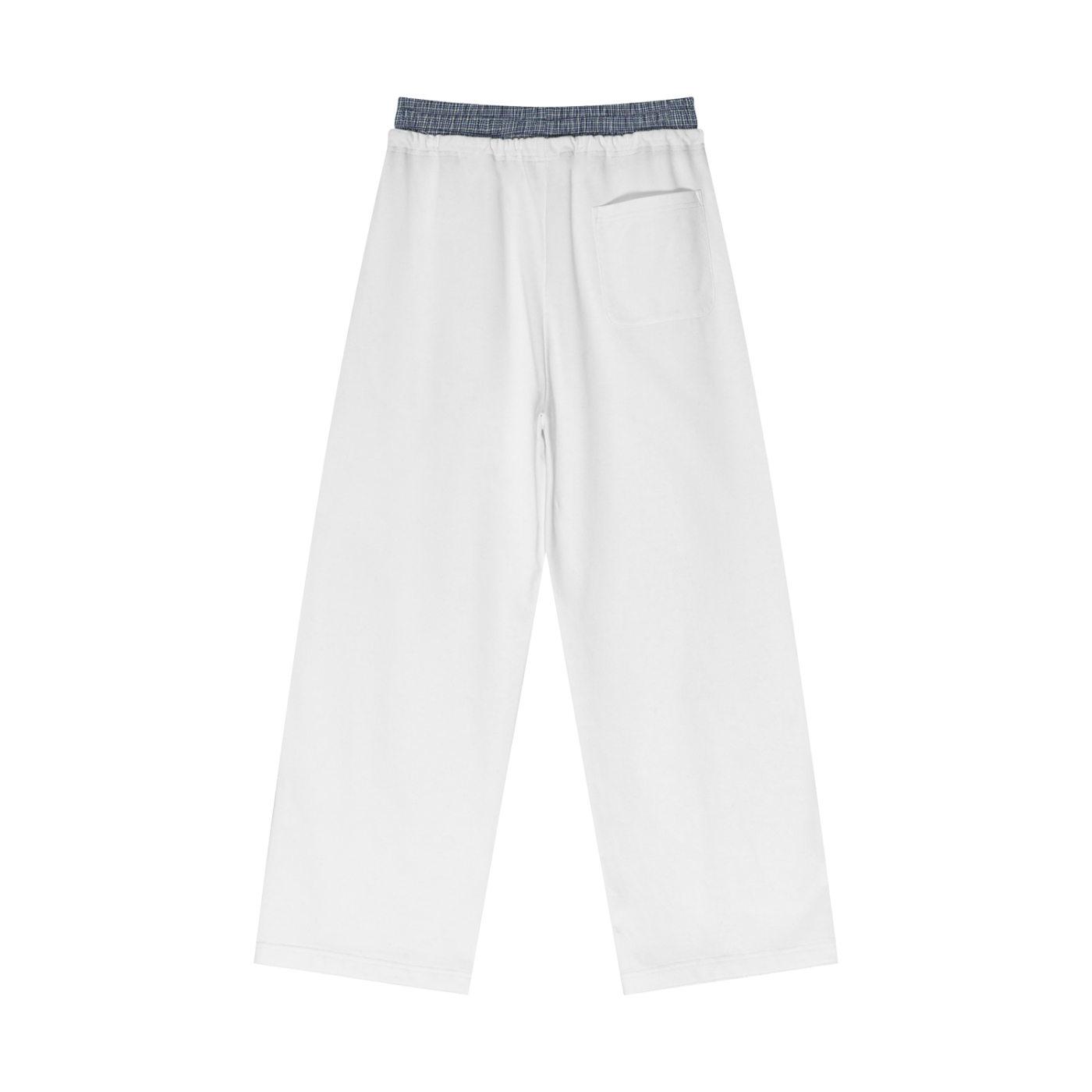 Plaid Contrast Waist Pants ODMPOD