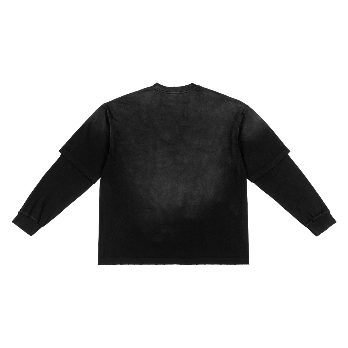 Sunfade Hand-Frayed Faux Two-Piece T-Shirt ODMPOD
