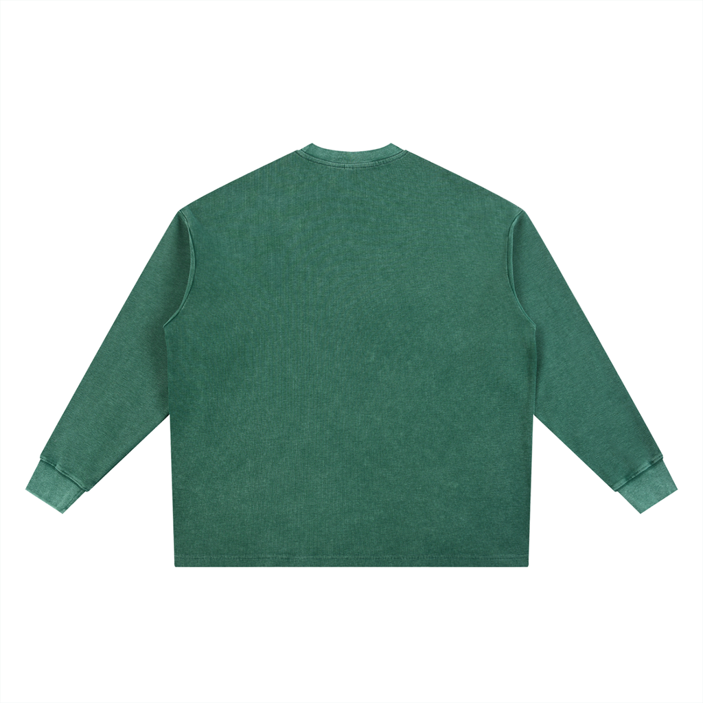 Mineral Wash Waffle Oversized T-Shirt ODMPOD
