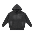 Sunfade Two-way Zipper Boxy Fleece Hoodie ODMPOD
