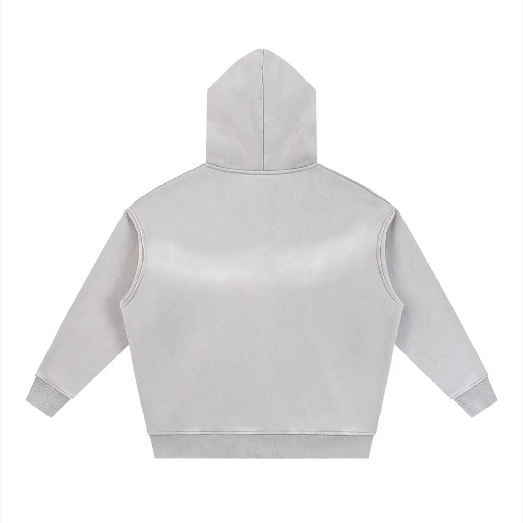 Sunfade Two-way Zipper Boxy Fleece Hoodie ODMPOD