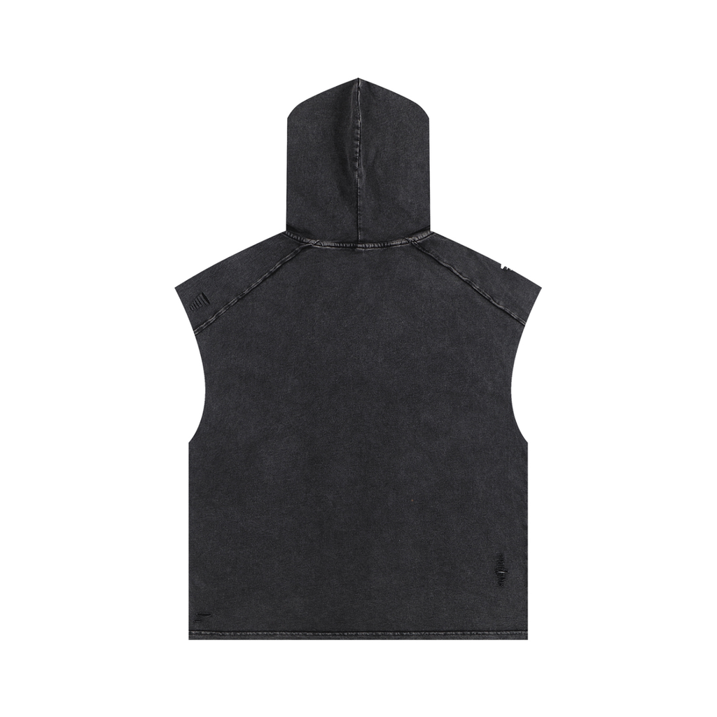 Snow Washed Boxy Hooded Tank Top ODMPOD