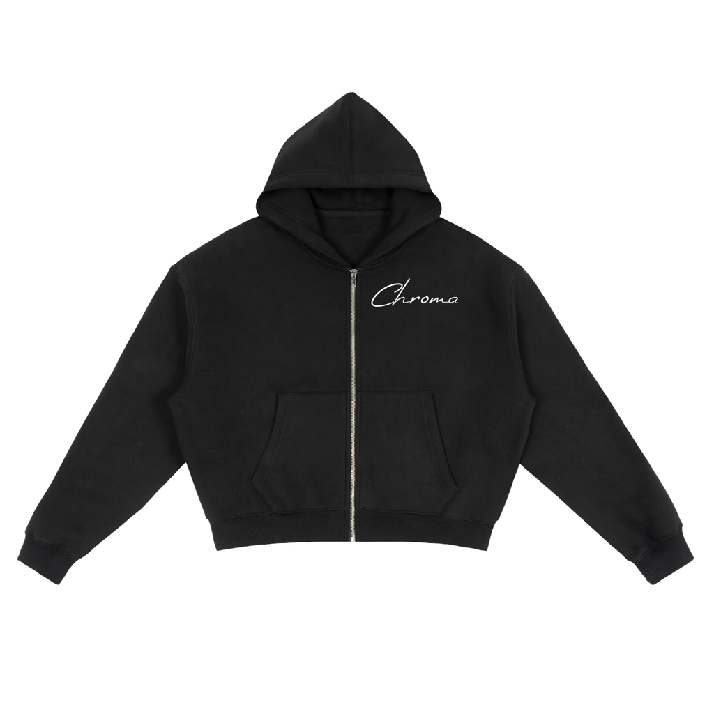 Fleece Zip-Up Boxy Hoodie ODMPOD