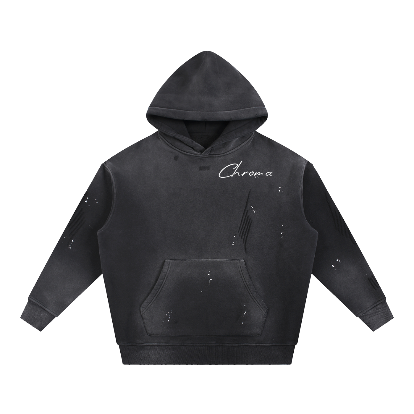 Vintage Washed Frayed Fleece Hoodie ODMPOD