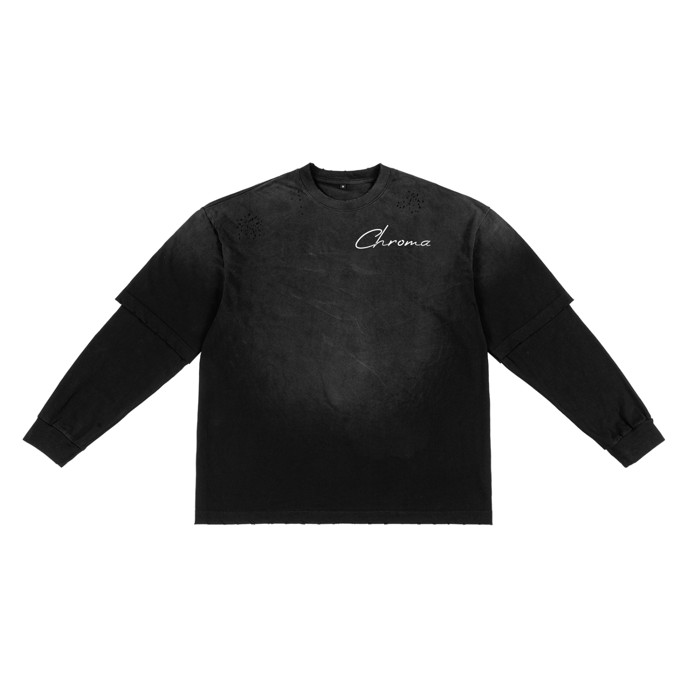 Sunfade Hand-Frayed Faux Two-Piece T-Shirt ODMPOD