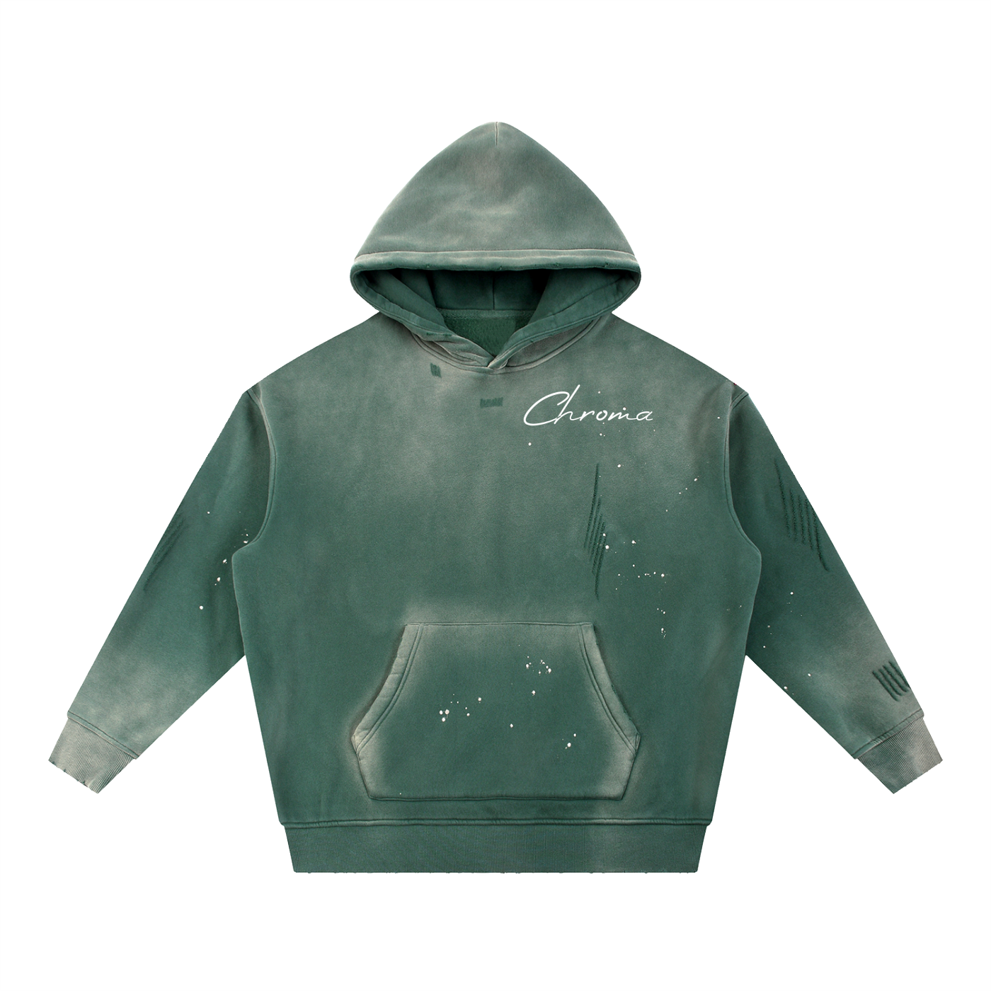 Vintage Washed Frayed Fleece Hoodie ODMPOD