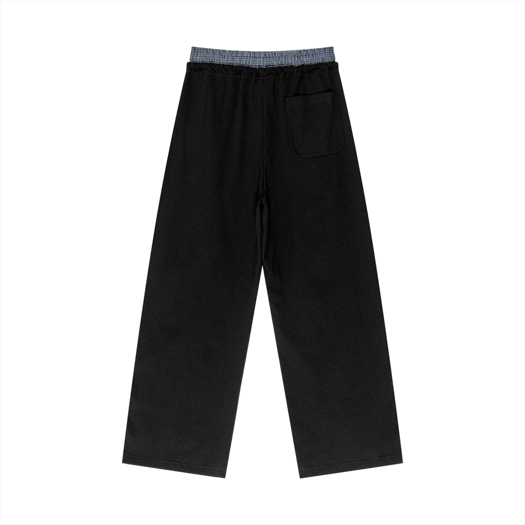 Plaid Contrast Waist Pants ODMPOD