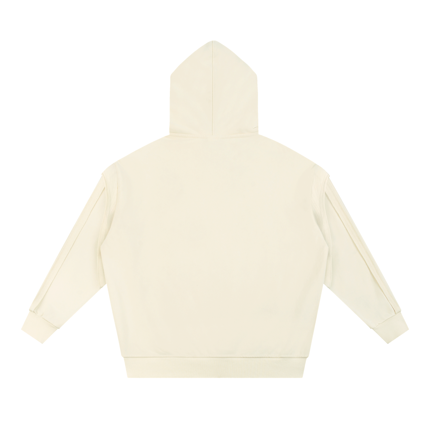 Contrast Tape Raw Edge Double Layered Zip Hoodie ODMPOD