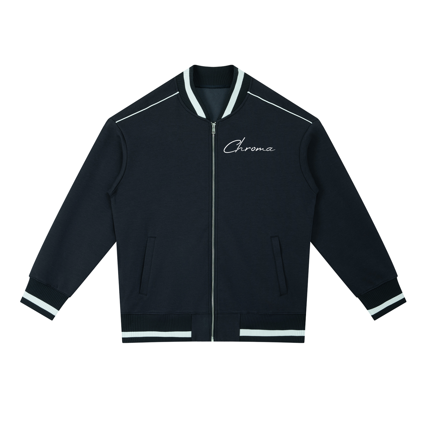 Contrast Piping Zip Bomber Jacket ODMPOD