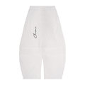 Vertical Stripe Drawstring Barrel Pants ODMPOD