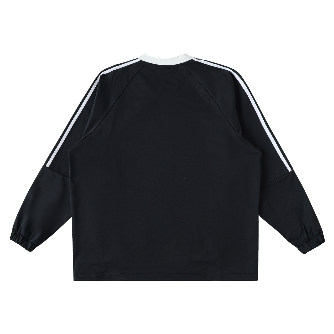 Color-Block V-Neck Long-Sleeve T-Shirt ODMPOD