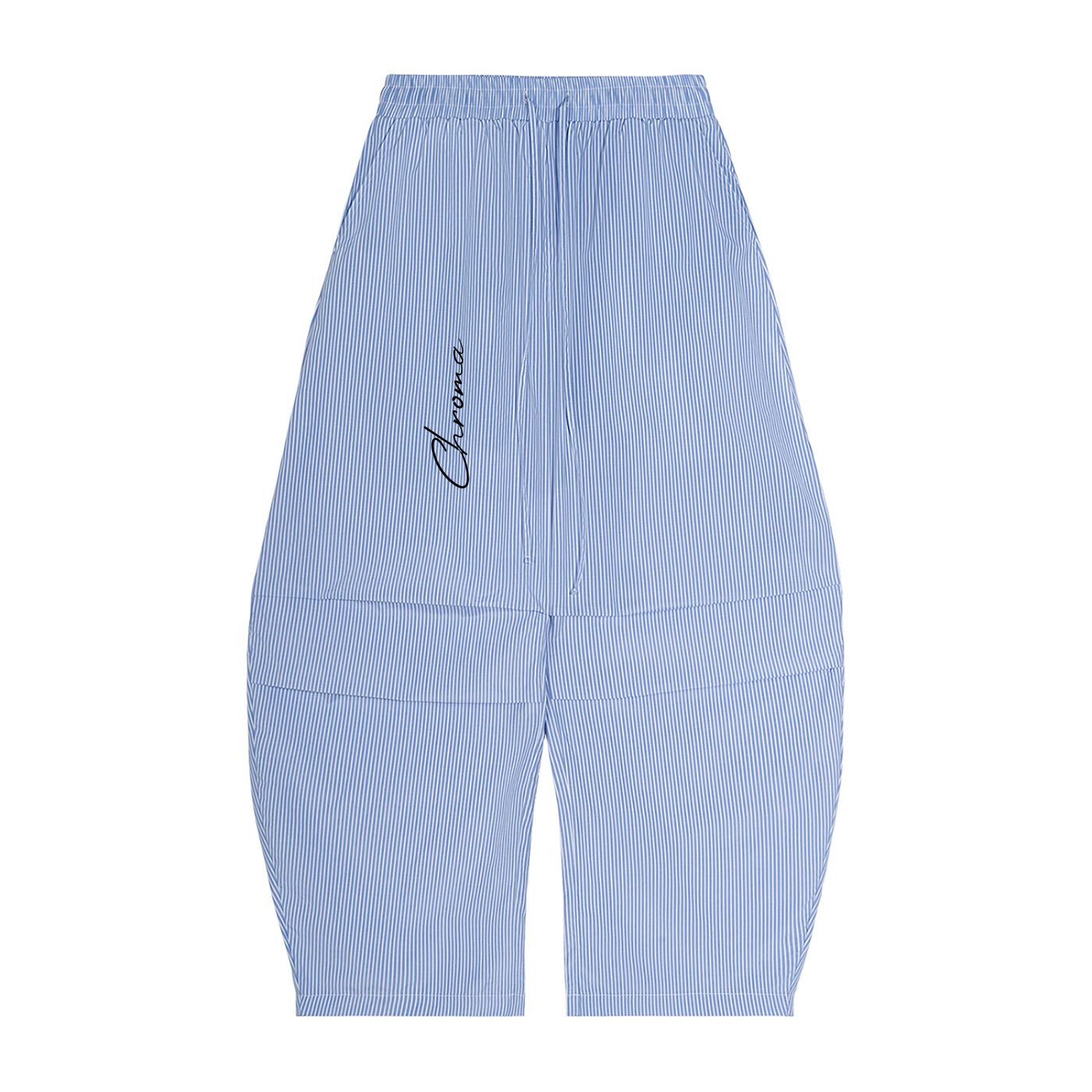 Vertical Stripe Drawstring Barrel Pants ODMPOD
