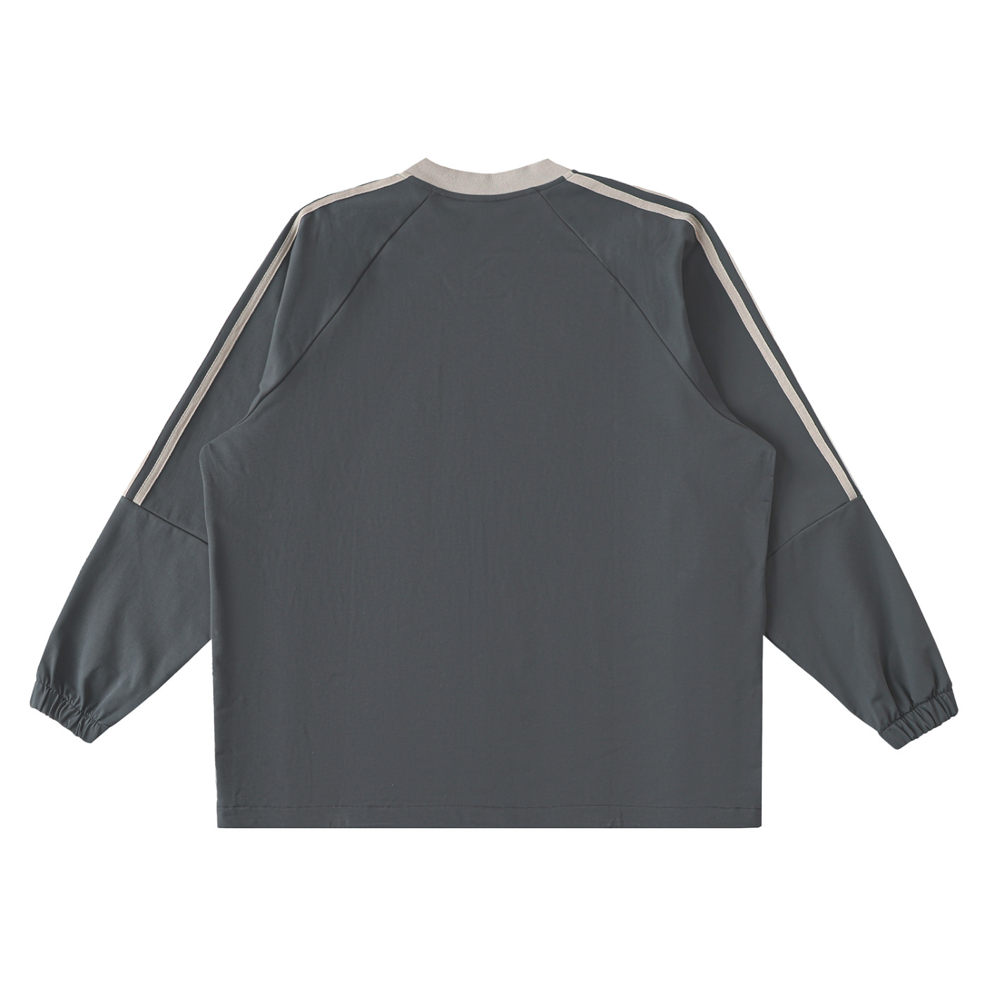 Color-Block V-Neck Long-Sleeve T-Shirt ODMPOD