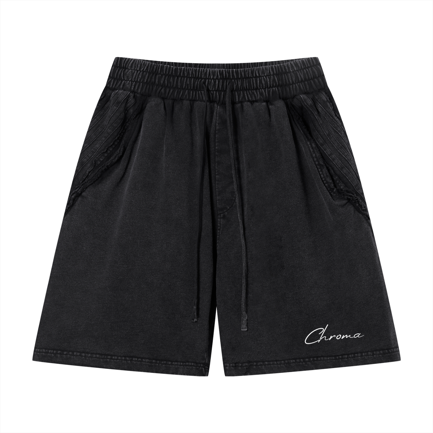 Unisex Vintage Wash Raw Edge Shorts ODMPOD