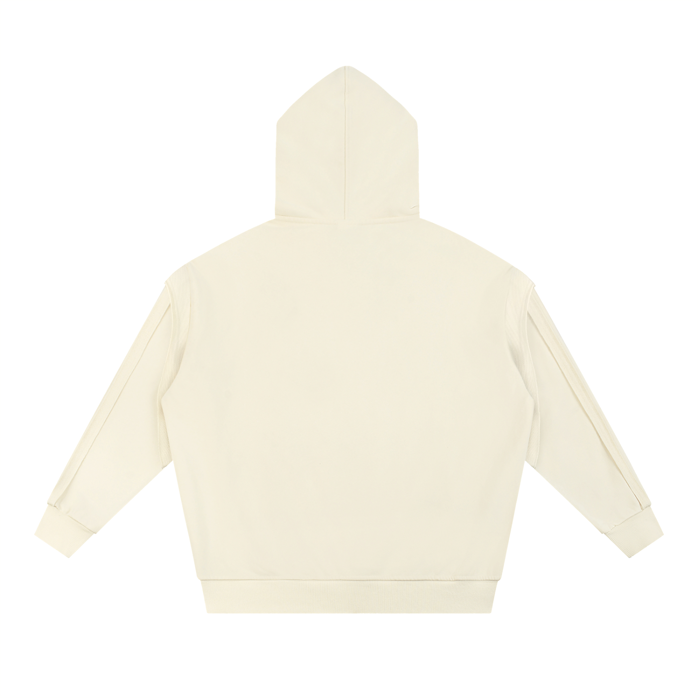 Contrast Tape Raw Edge Double Layered Hoodie ODMPOD
