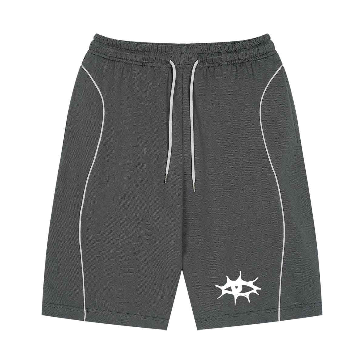 Unisex Piping Drawstring Shorts