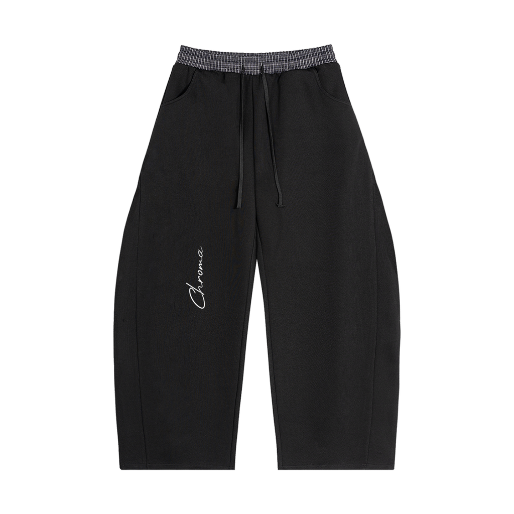 Plaid Waistband Barrel Sweatpants ODMPOD