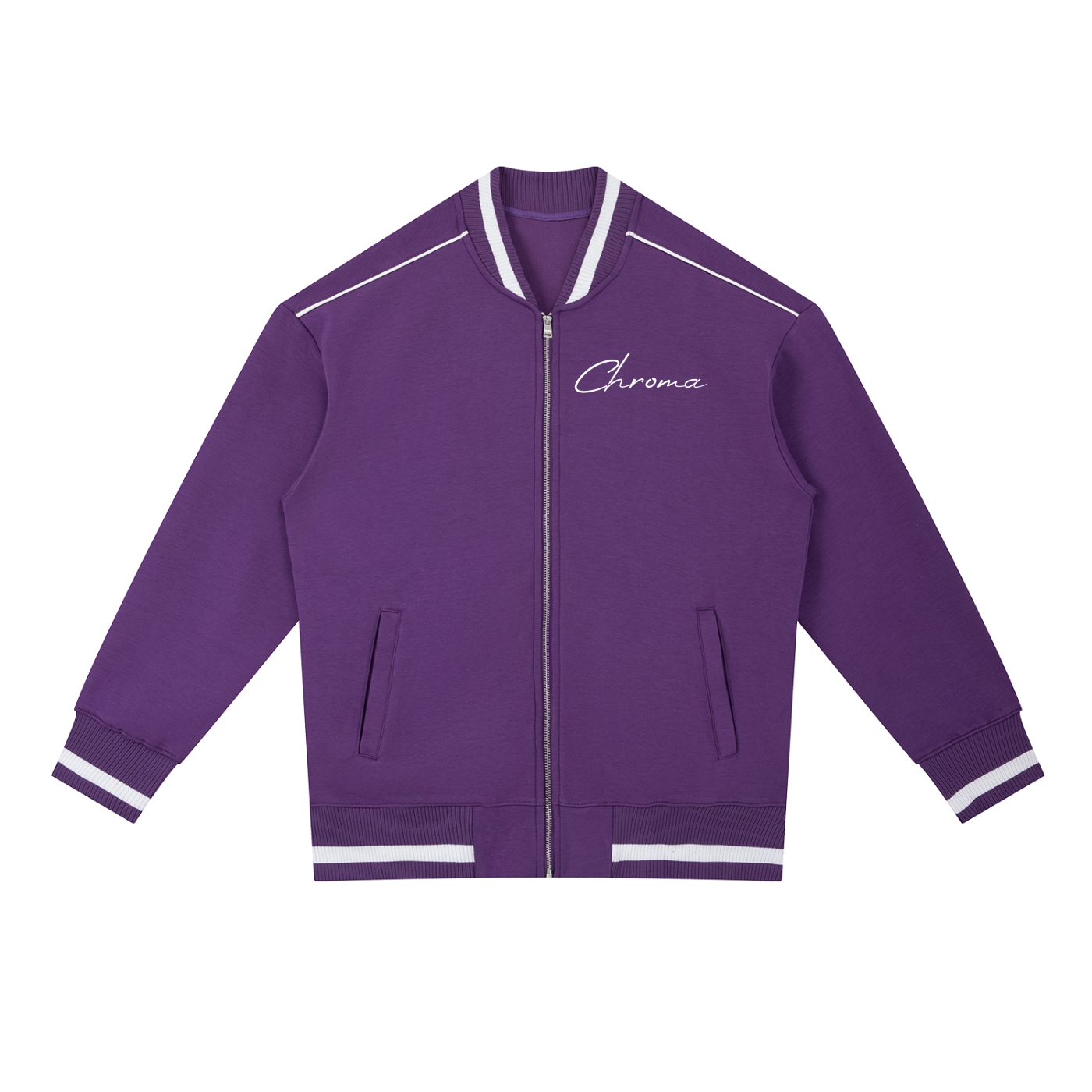 Contrast Piping Zip Bomber Jacket ODMPOD