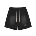 Sun Fade Raw Edge Cotton Shorts ODMPOD