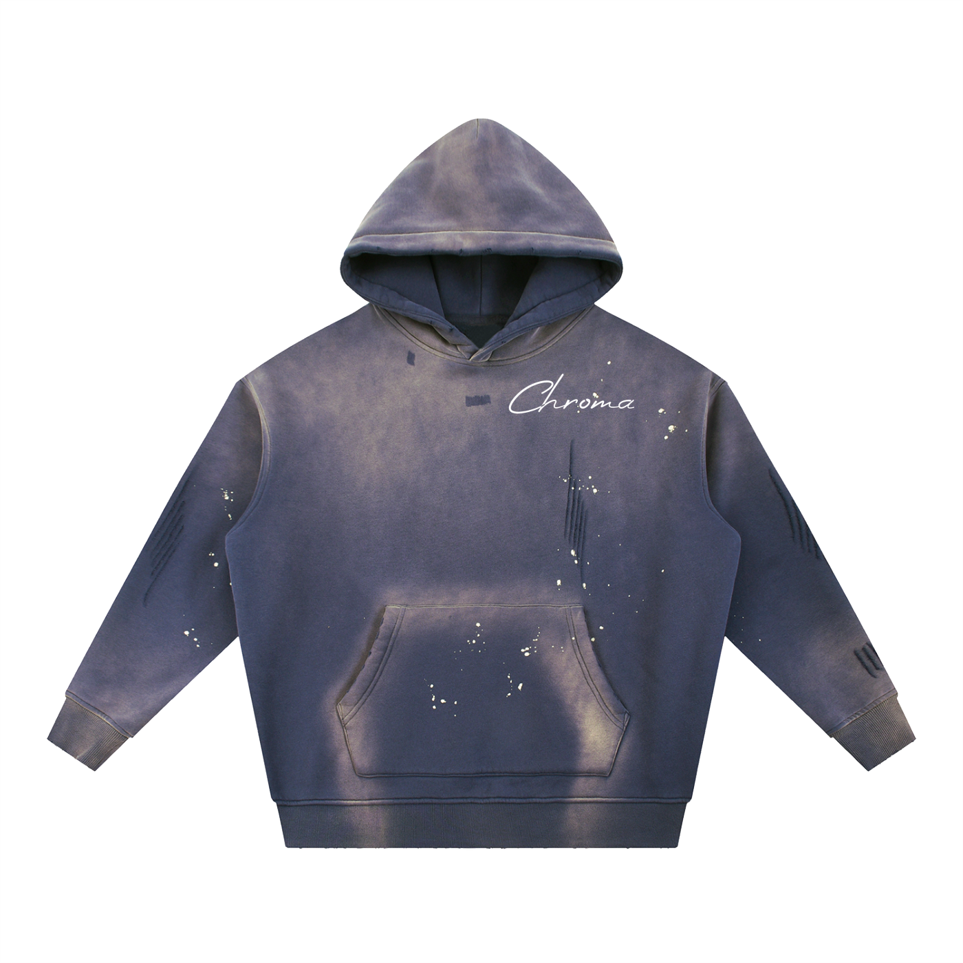Vintage Washed Frayed Fleece Hoodie ODMPOD