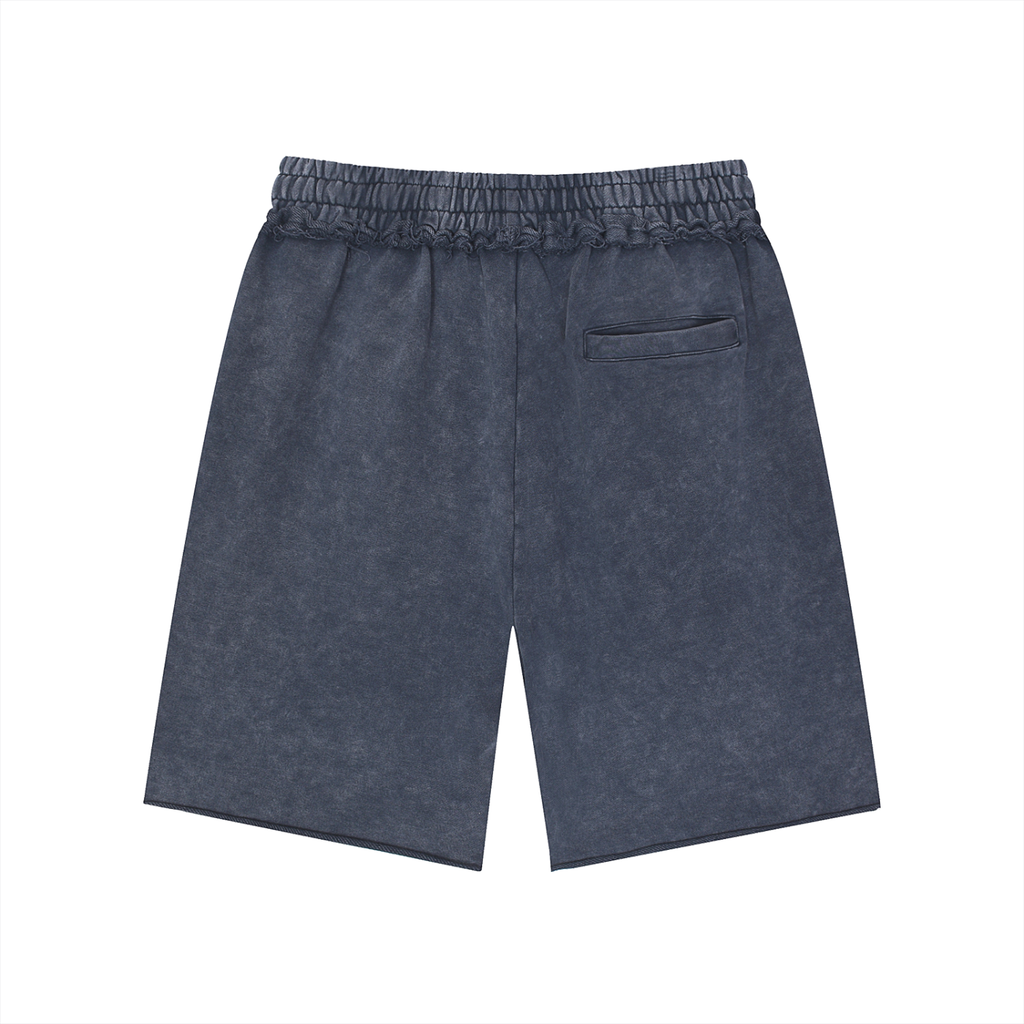 Unisex Mineral Wash Raw Edge Shorts ODMPOD