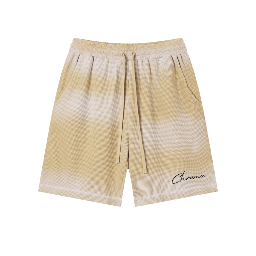 Unisex Sunfade Waffle Raw Hem Shorts ODMPOD