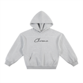 Contrast-Stitched Boxy Fleece Hoodie ODMPOD