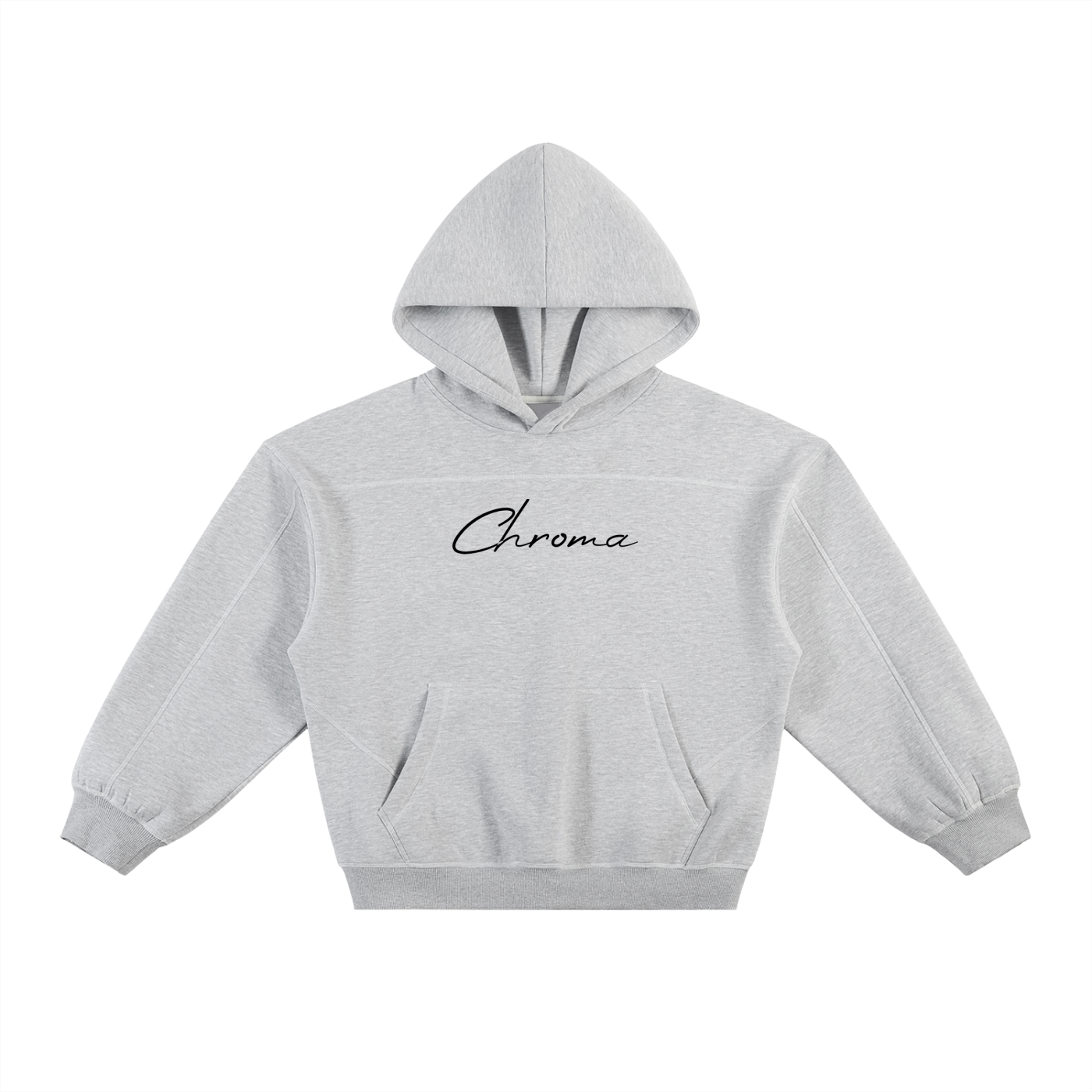 Contrast-Stitched Boxy Fleece Hoodie ODMPOD