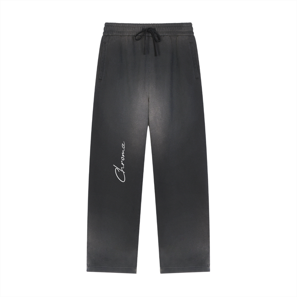 Sun Fade Raw Edge Straight-Leg Sweatpants ODMPOD