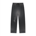 Sun Fade Raw Edge Straight-Leg Sweatpants ODMPOD