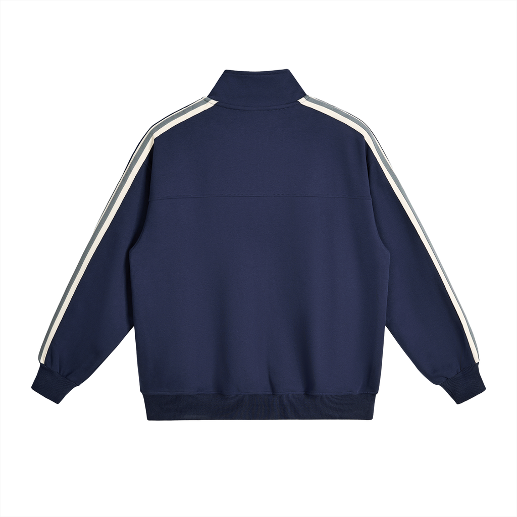 Contrast Side-Stripe Stand Collar  Jacket ODMPOD