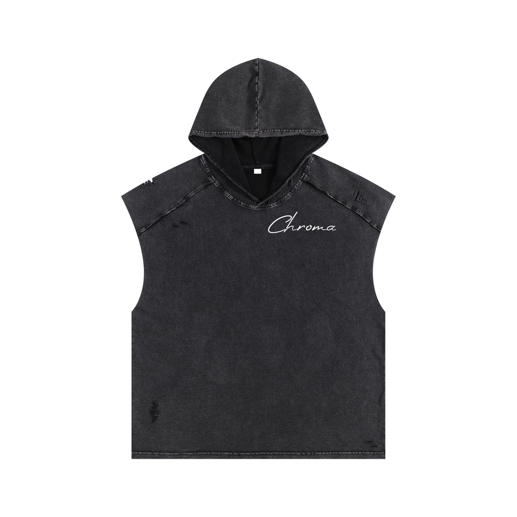 Snow Washed Boxy Hooded Tank Top ODMPOD