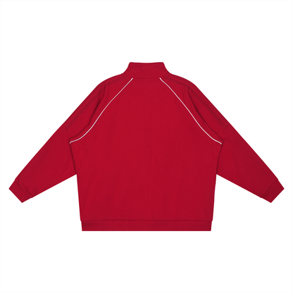 Reflection Striped Raglan Sleeve  Jacket