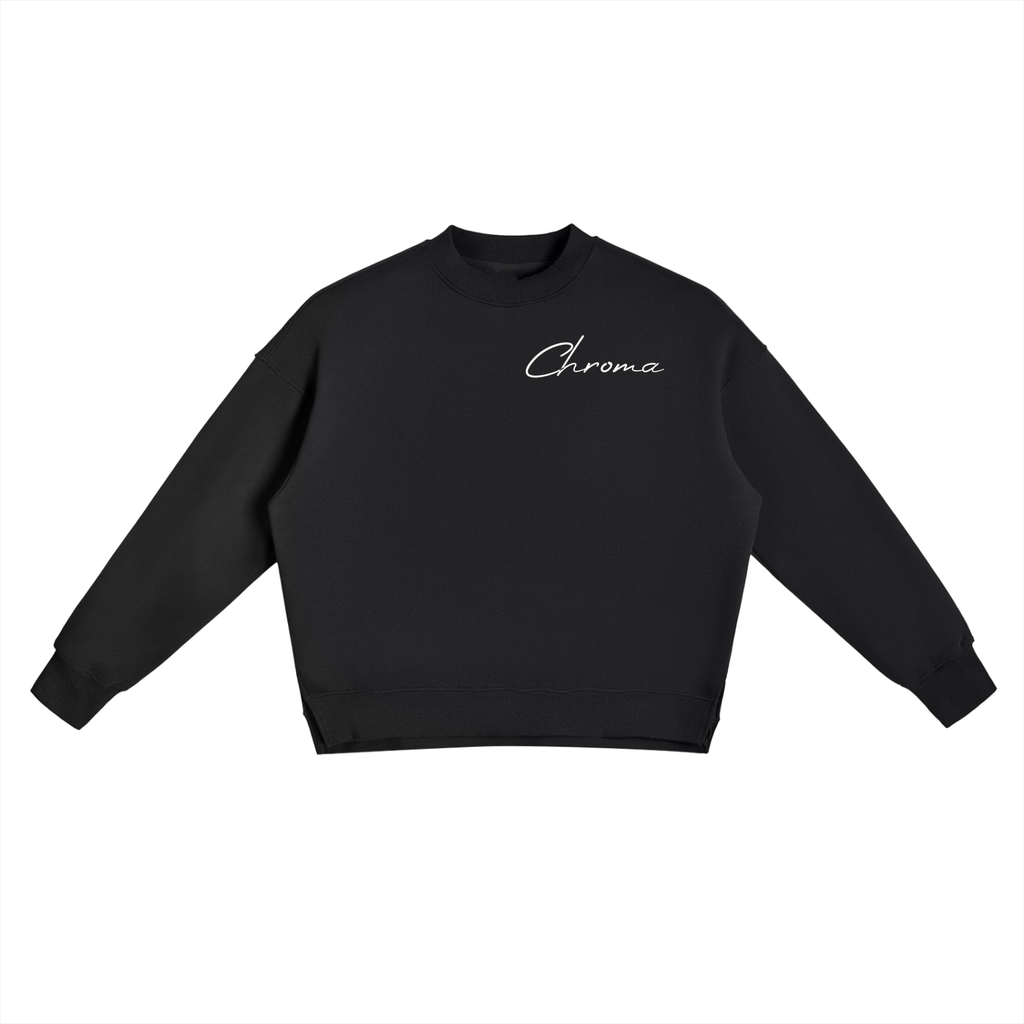 Fleece Side Slit Crewneck Sweatshirt ODMPOD
