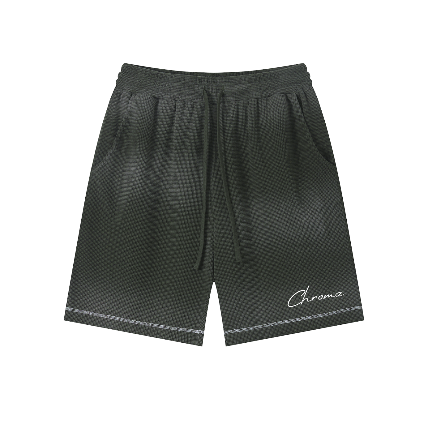 Unisex Sunfade Waffle Raw Hem Shorts ODMPOD
