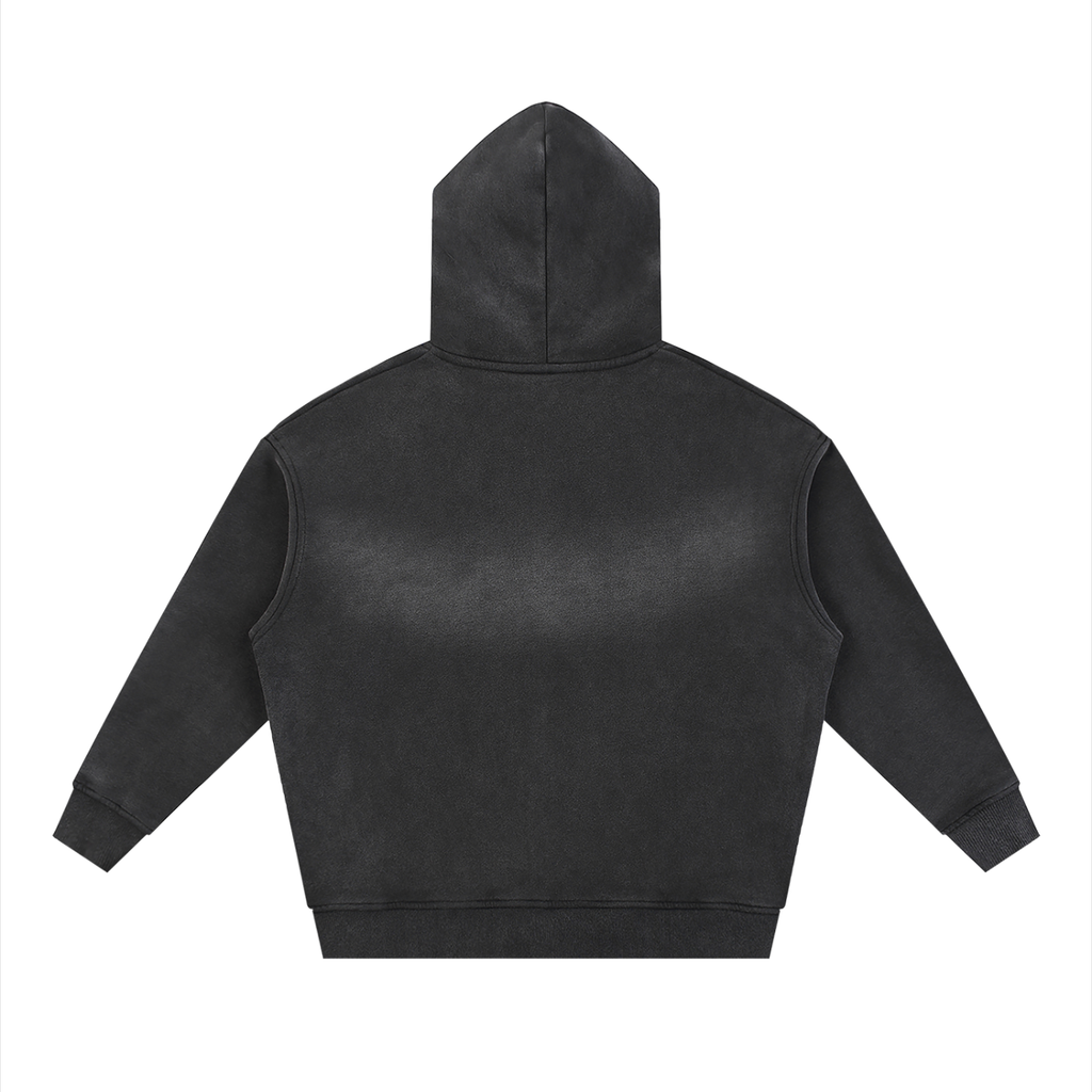 Sunfade Two-way Zipper Boxy Fleece Hoodie ODMPOD