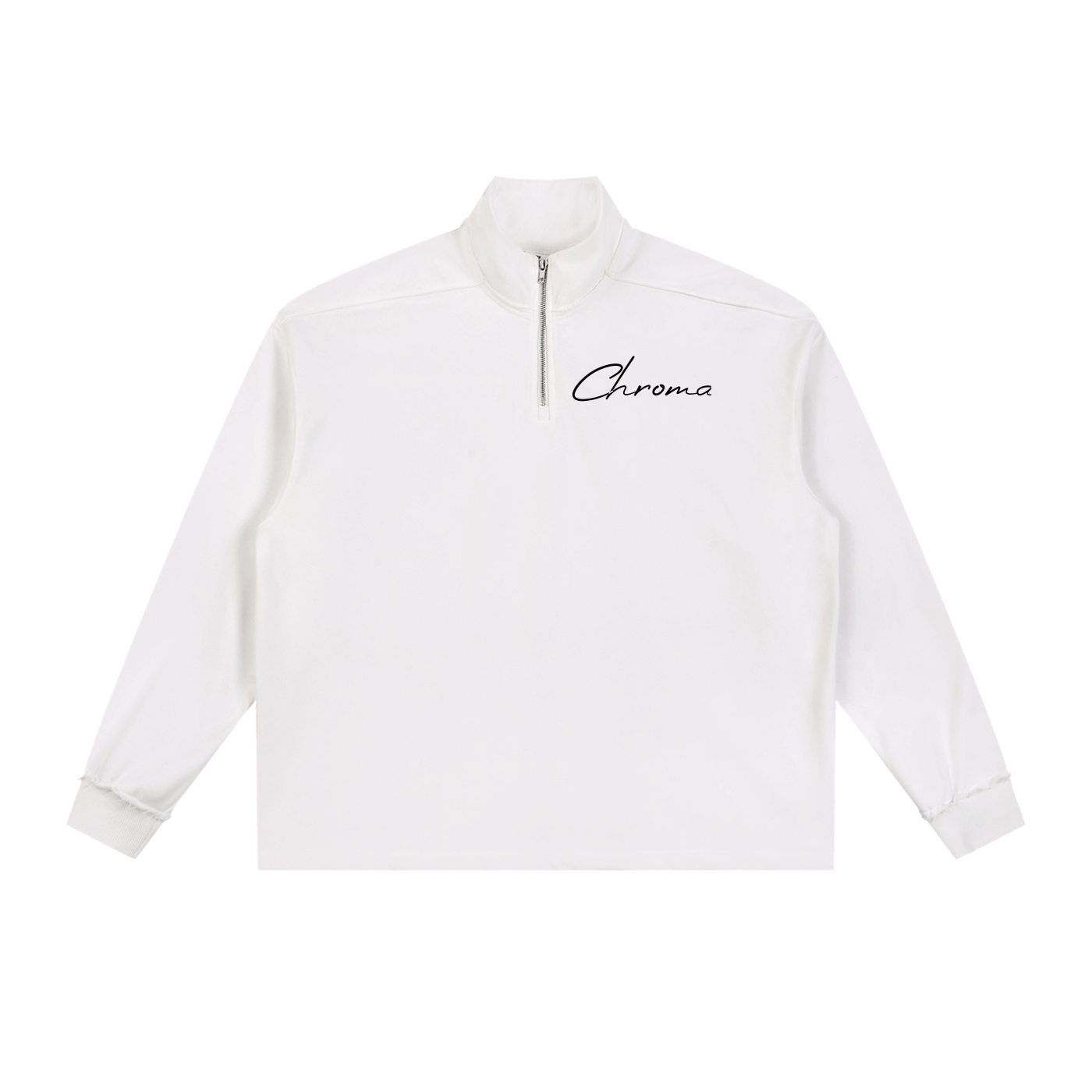 Half-Zip Rolled Edge Fleece Sweatshirt ODMPOD